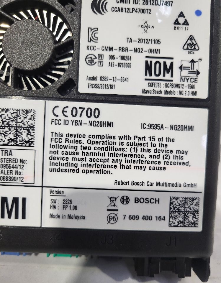 2013 2015 ELR OEM Navi Multimedia Human Machine Interface 23266008