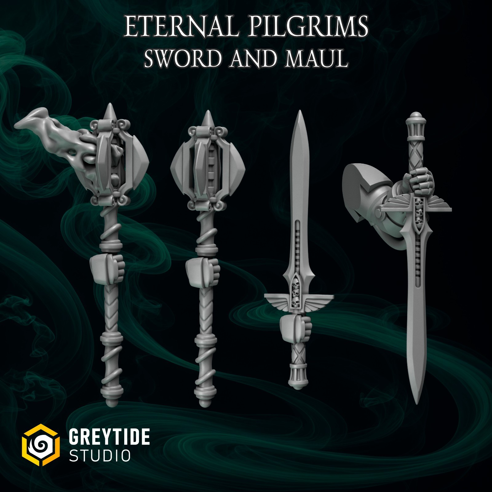 Eternal Pilgrims Big Armor Upgrade Bits | 16K Resin 3D Printed [Greytide]
