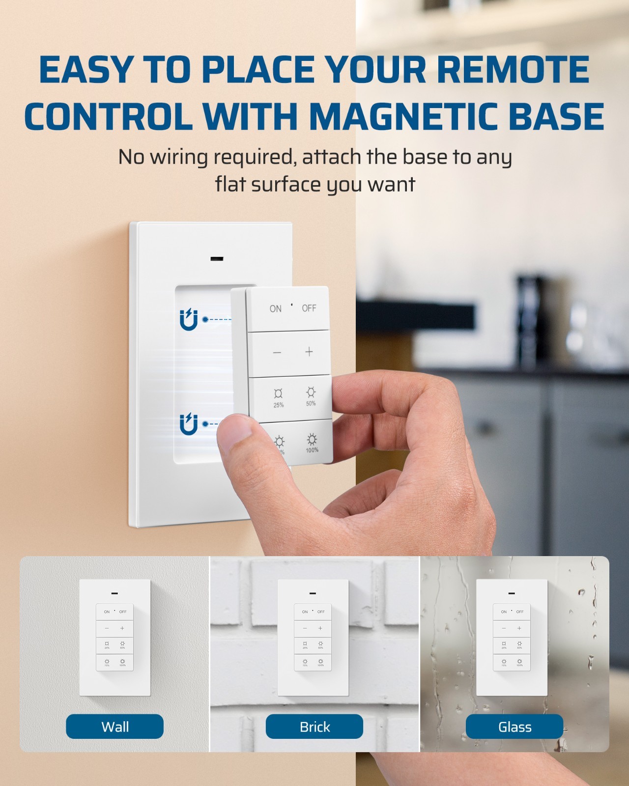 DEWENWILS Wireless Dimmer Plug Remote Control 100FT Range for Dimmable LED Lamps