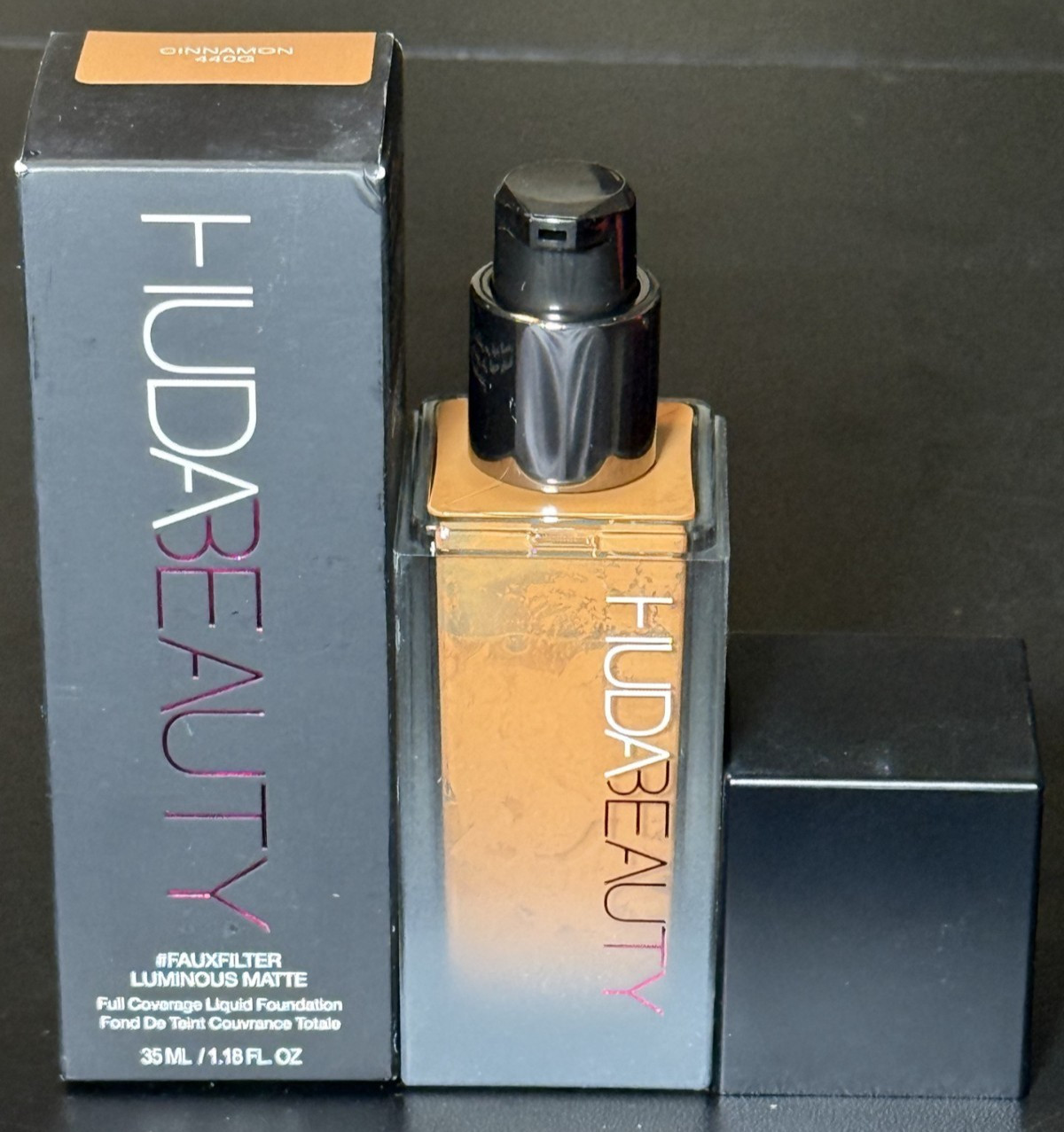 Huda Beauty FauxFilter Luminous Matte Liquid Foundation ~ CINNAMON 440G ~ 1.18oz