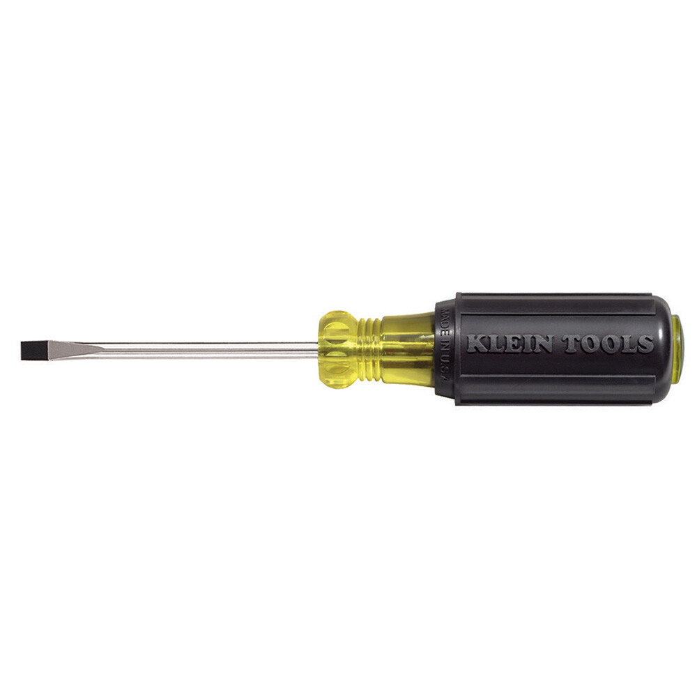 Klein Tools 601-3 Screwdriver 3/16" Cabinet Tip, 3" Shank,  Cushion Grip