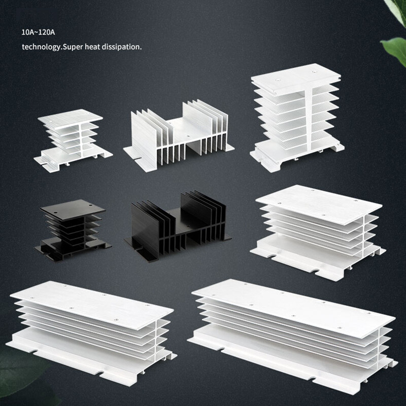 Aluminum Heat Sink for Single Phase Solid State Relay Heat Dissipation 10-120A