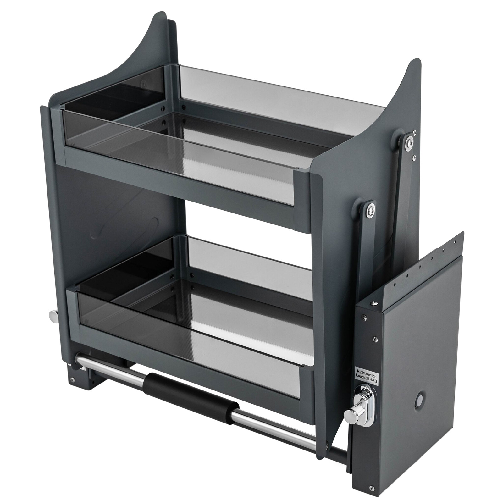 Pull-Out Cabinet Shelf Drop Down Shelf Pull-Down Lift for Kitchen Cabinet 2-tier