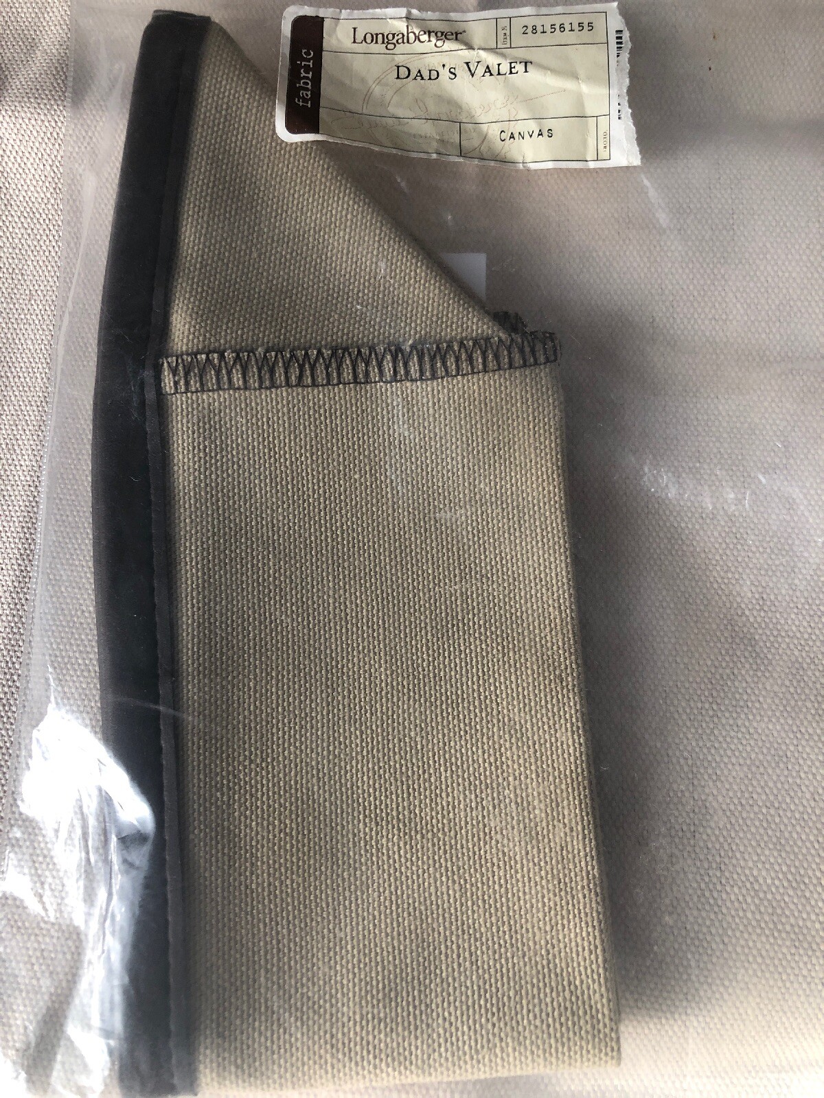 Longaberger 2004 Dads Valet Basket Liner - Canvas