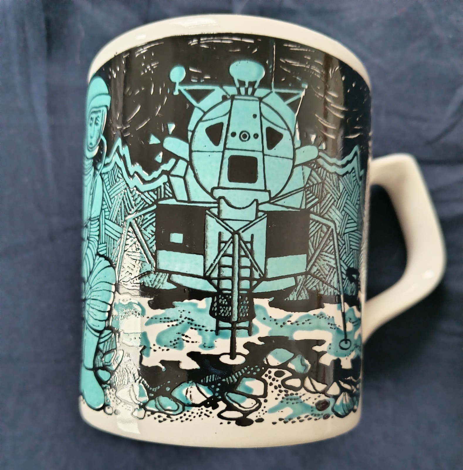 Vintage 1969 Apollo 11 Moon Landing Mug. Staffordshire Potteries.