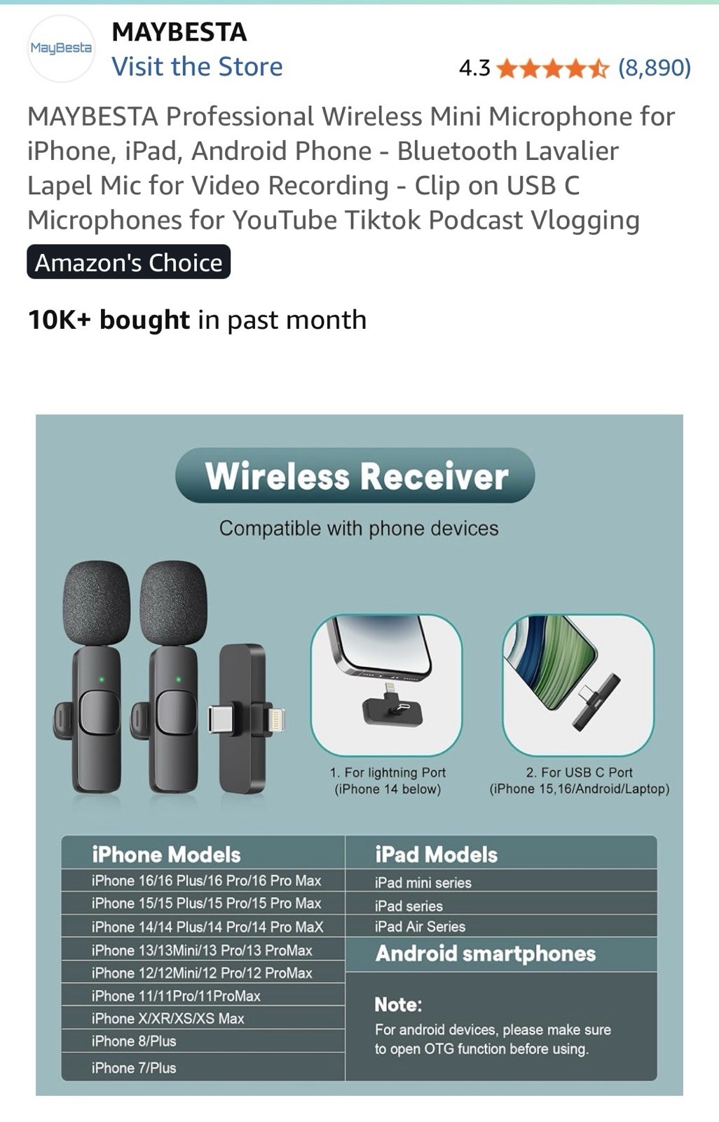 Wireless Mini Lavalier Microphone