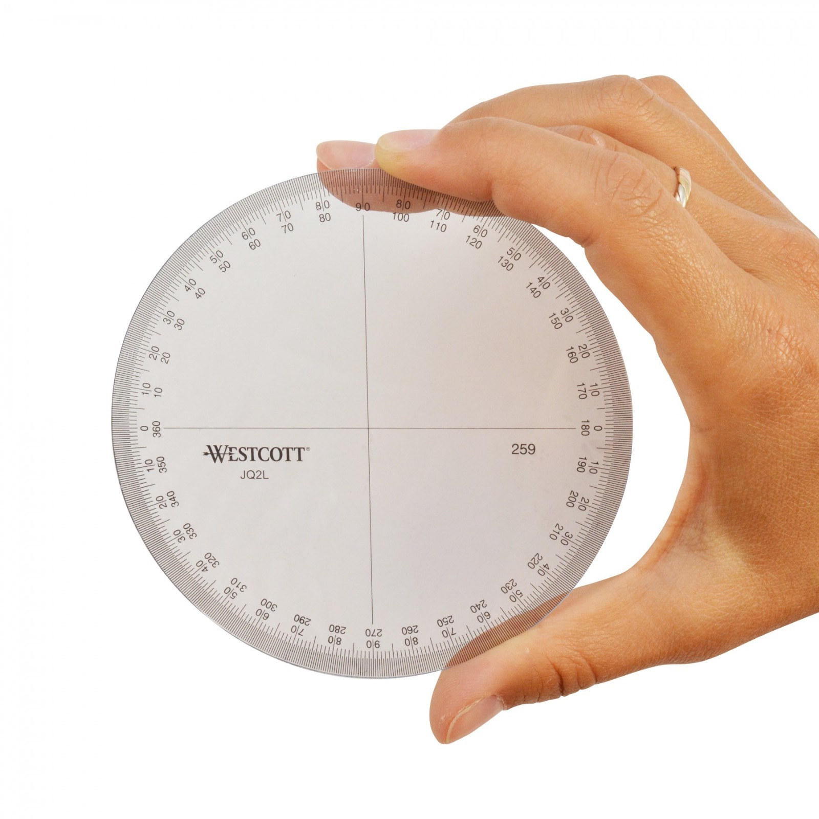 Westcott 259 – Precision Measuring Tool for School & Drafting, Circular Protract
