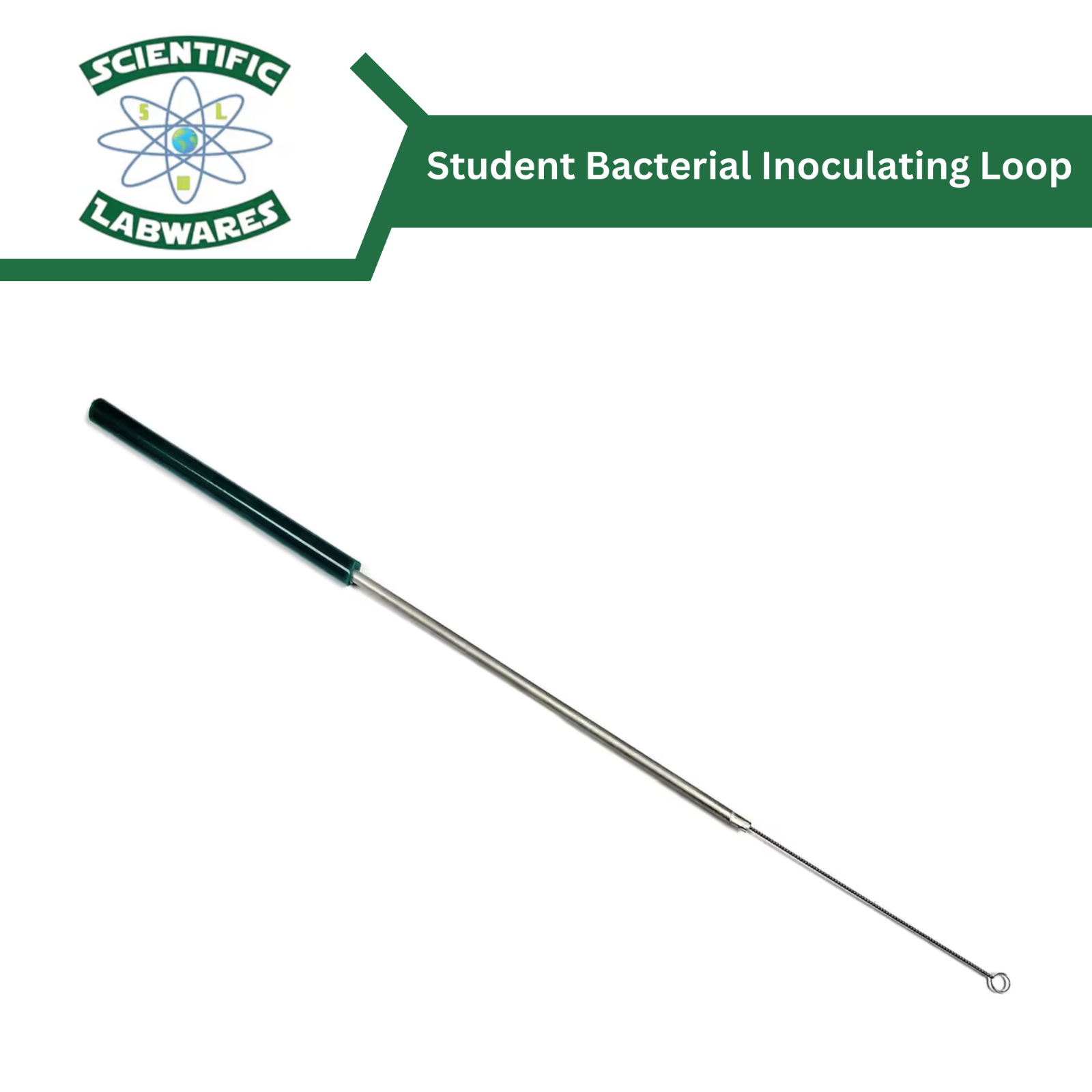 Edu-Labs Student Bacterial Inoculating Loop with Silver Aluminum Handle