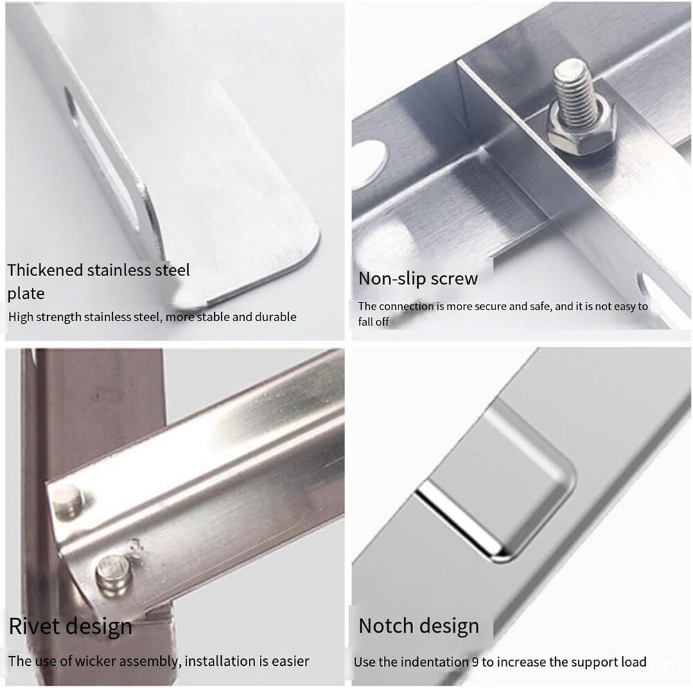 2x Wall Mounting Bracket Stainless Steel For Outdoor Mini Split Air Conditioner
