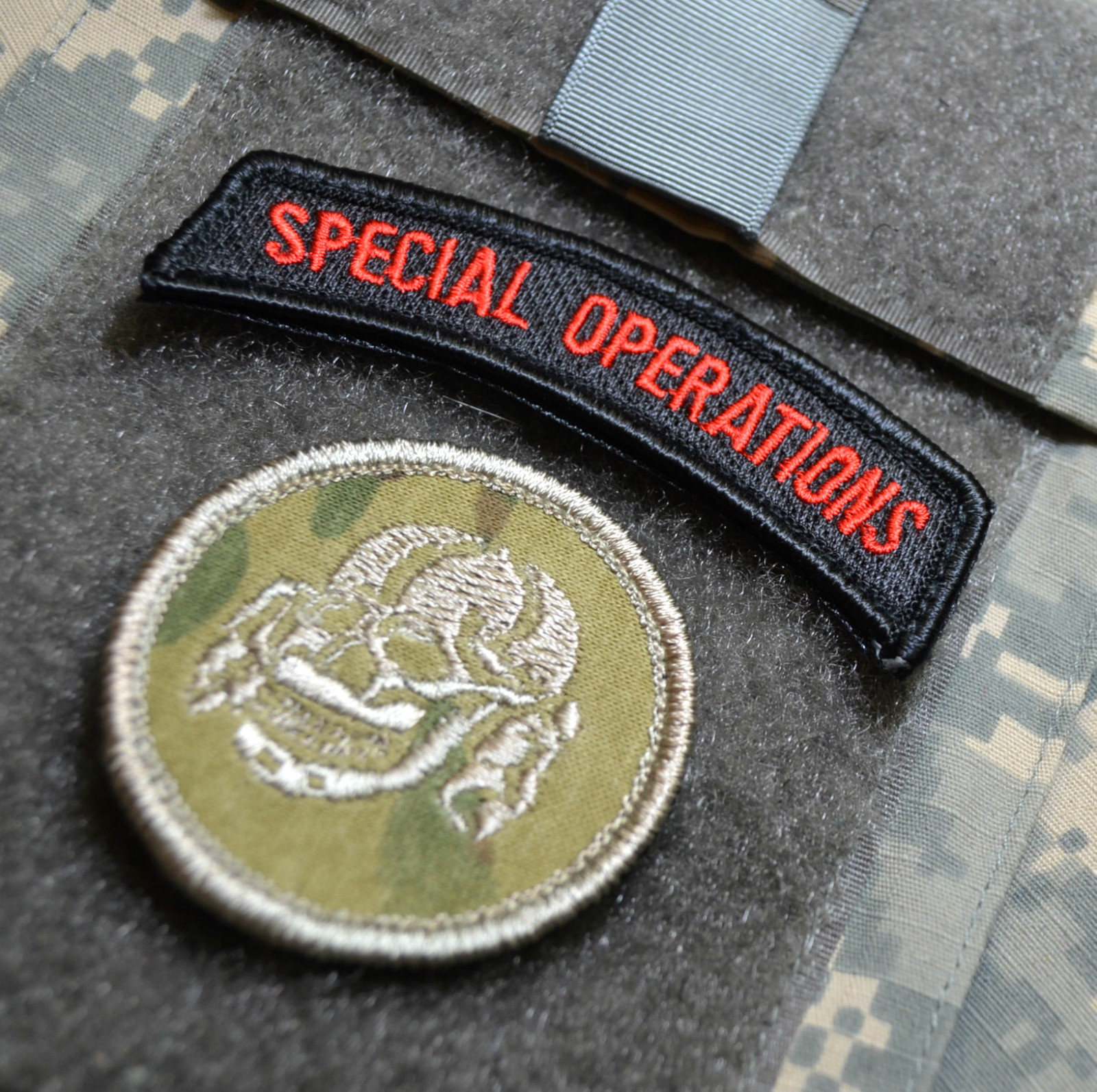 KANDAHAR-WHACKER© JSOC SEAL SAS JTF2 KSK SP OPS DEATH HEAD SKULL MULTICAM TABS