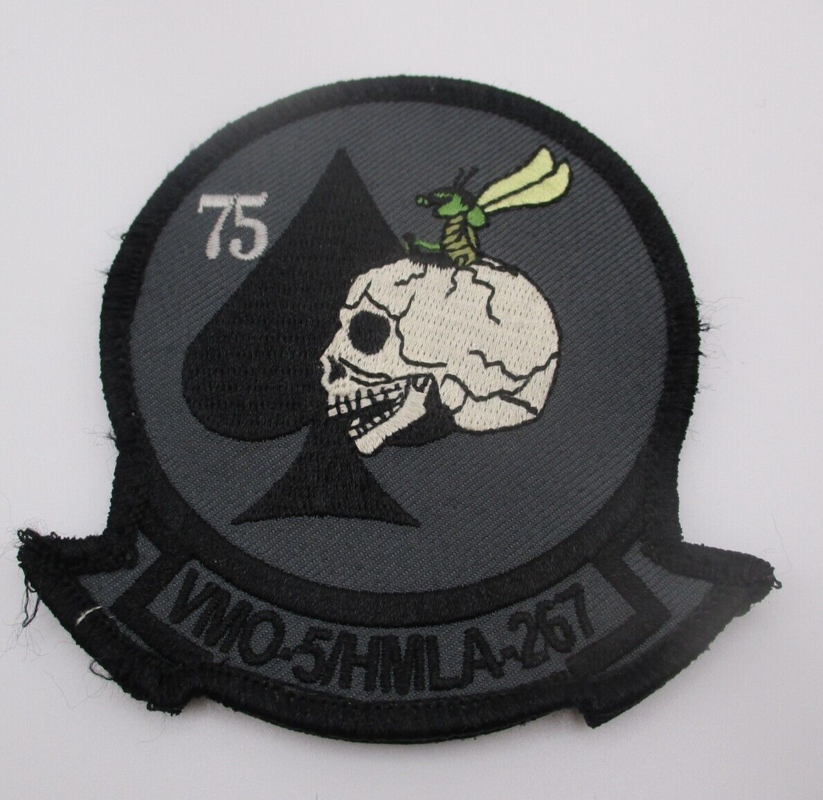 USMC VMO-5 Ace of Spades HMLA-267 Stingers 75th Anniversary Hook and Loop Patch