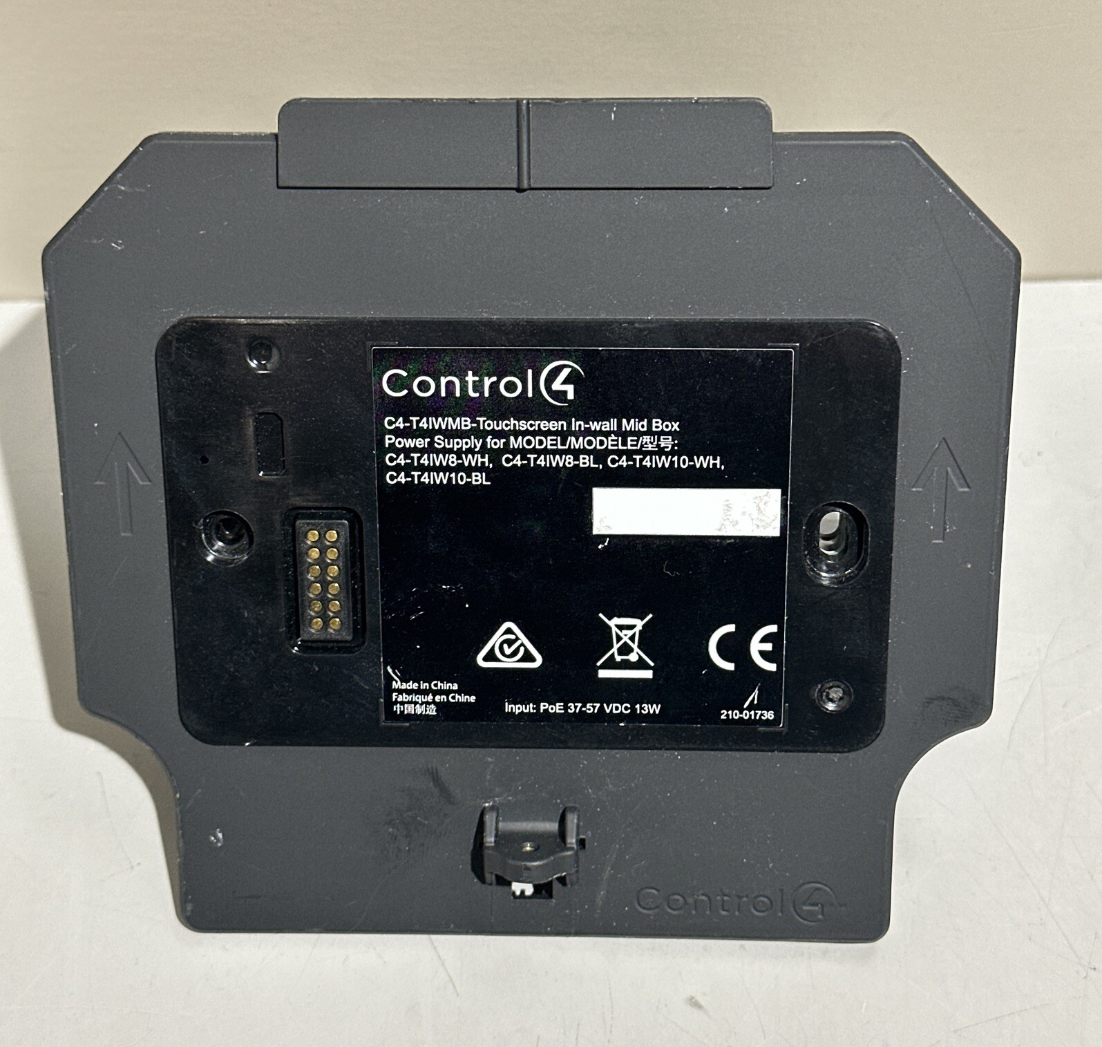 Control4 PoE Powered In-Wall Mid Box for T4 Touchscreen – C4-T4IWMB