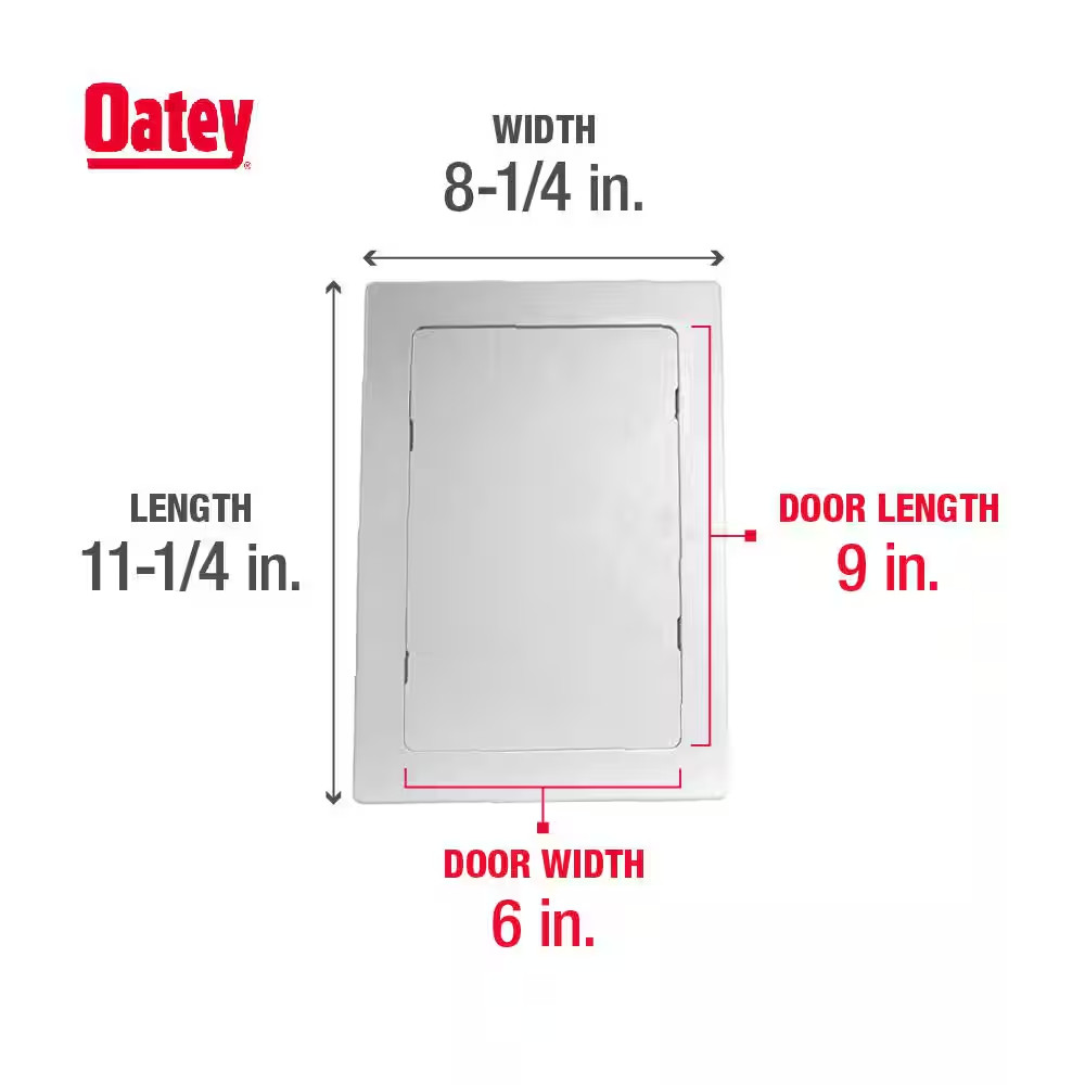 6 In. X 9 In. ABS Wall Access Panel (2-Pack)