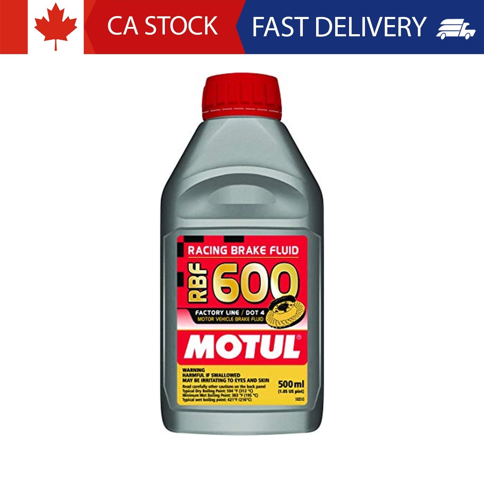 Motul 8068HL RBF 600 Factory Line Dot-4 100 Percent Synthetic Racing Brake Fluid