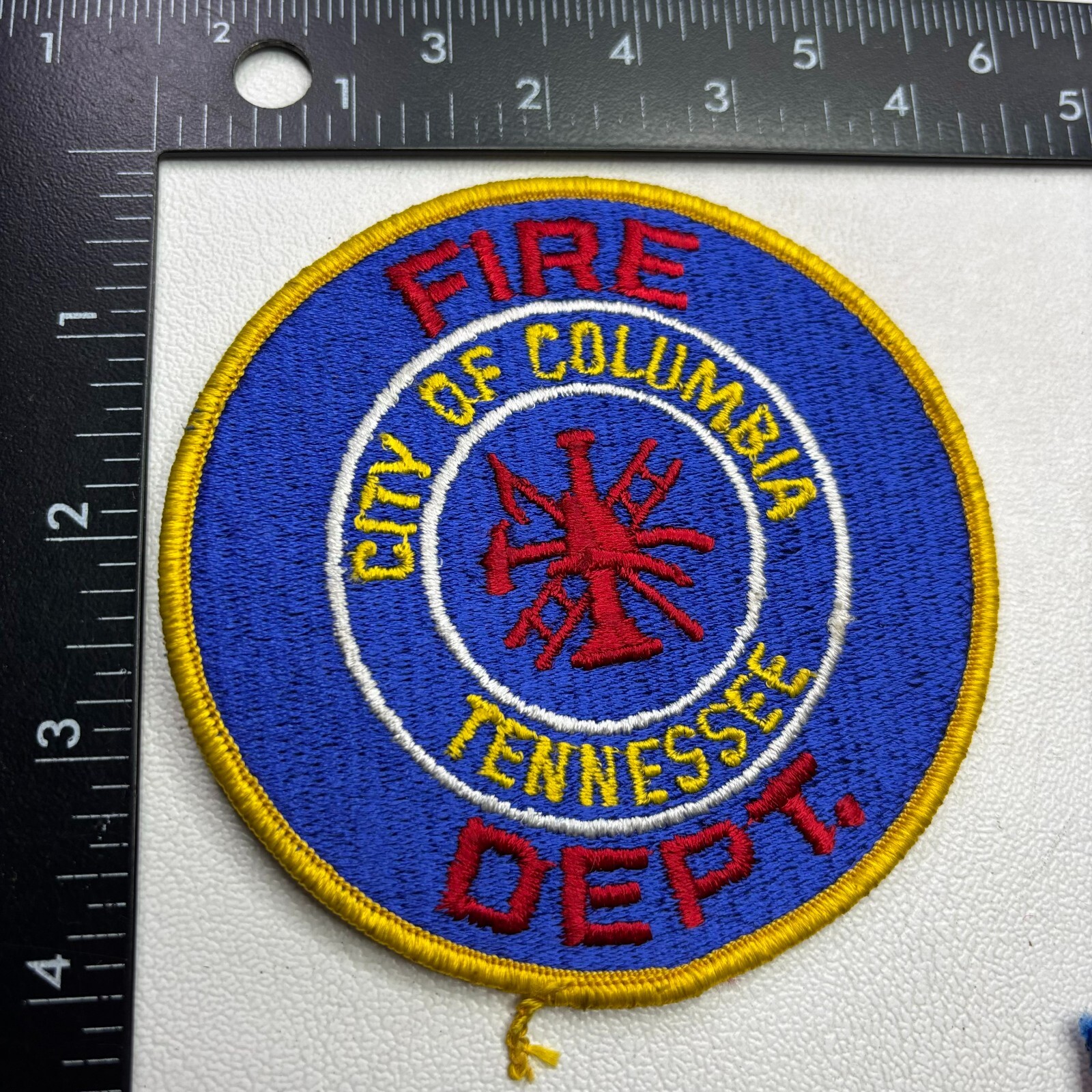 Vtg CITY OF COLUMBIA TENNESSEE FIRE DEPT. Patch (Firefighter) 49SA