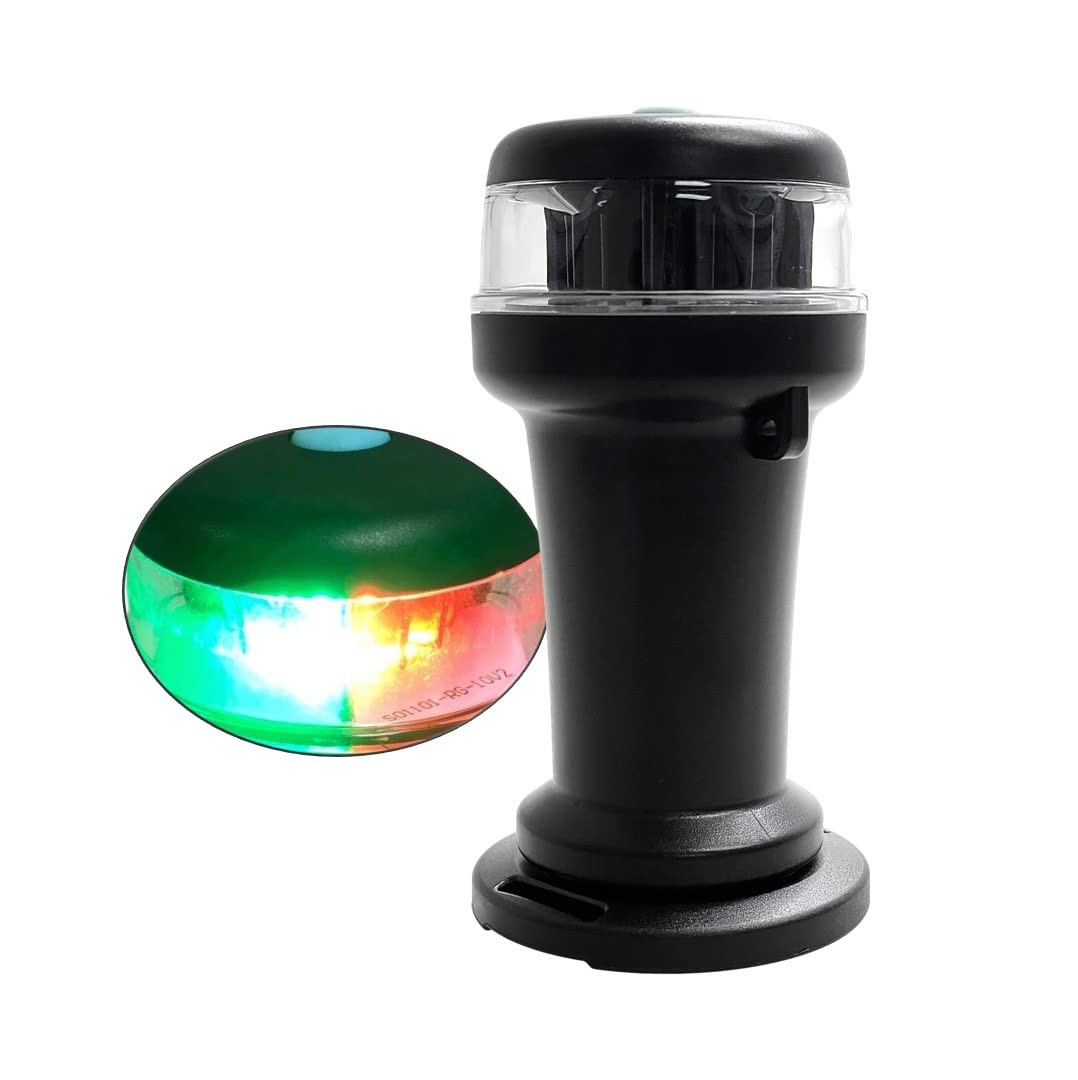Pactrade Marine Navigation Lights for Boats LED - Red/Green Battery Black