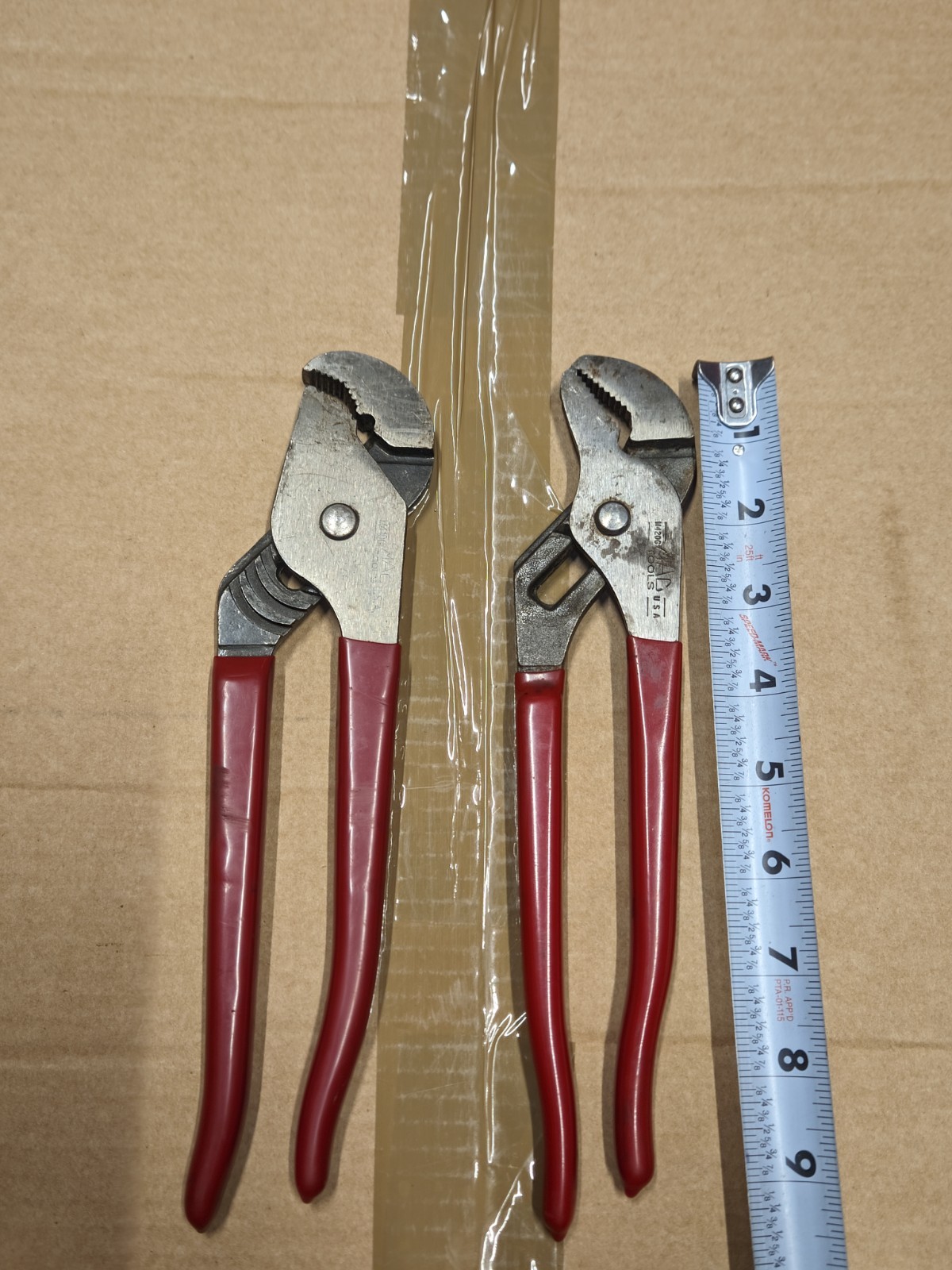 Lot of 2 MAC Tools USA Pliers Water Pliers Gripping M420G M410G