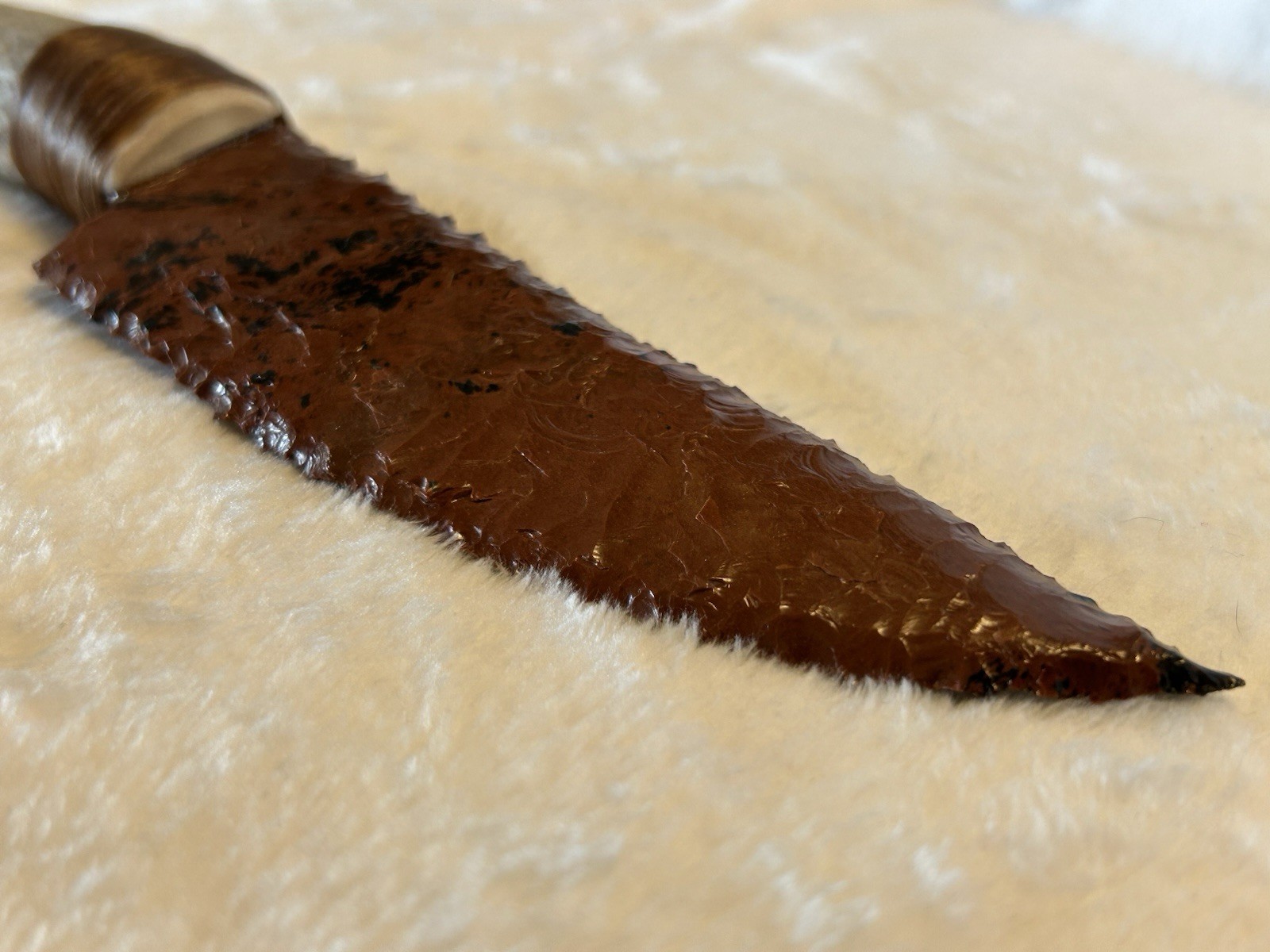Handmade Mahogany Obsidian Knife