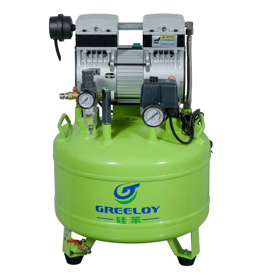 40L Dental Silent Oil Free Oilless Air Compressor Greeloy GA-81 800W 155L/min US