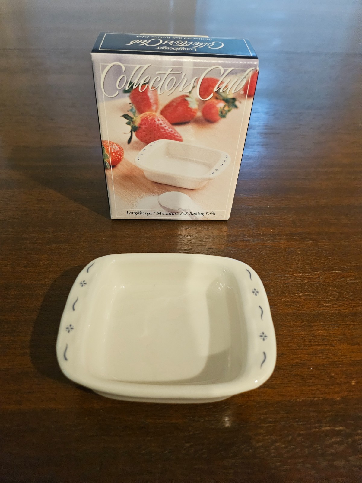 Longaberger Collector Club Mini Miniature Replica Baking Dish 8 x 8 - NEW