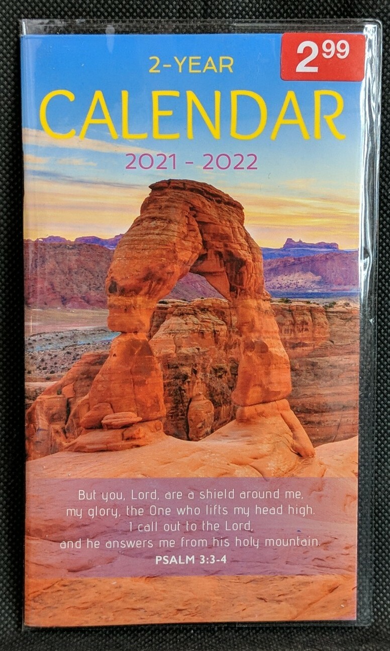 2-year Simple Calendar 2021-2022 4x6" New