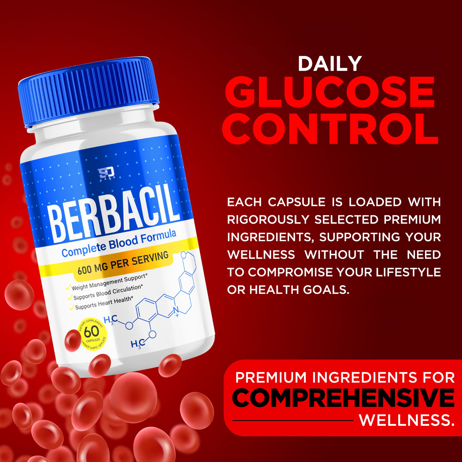 Berbacil Capsules - Promotes balanced blood sugar and pressure (5 Pack)