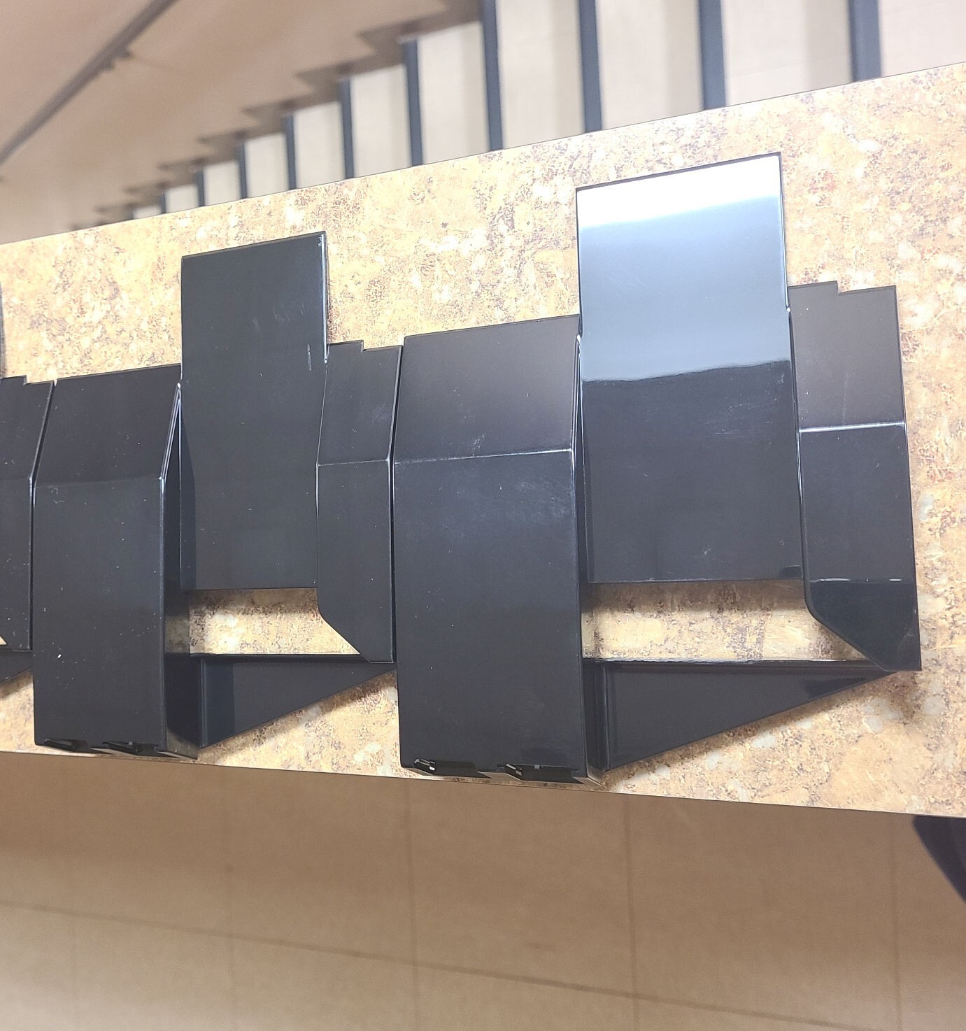 (AP) AUTOMATIC PRODUCTS SNACK MACHINE plastic chip shelf fronts - qty. 5