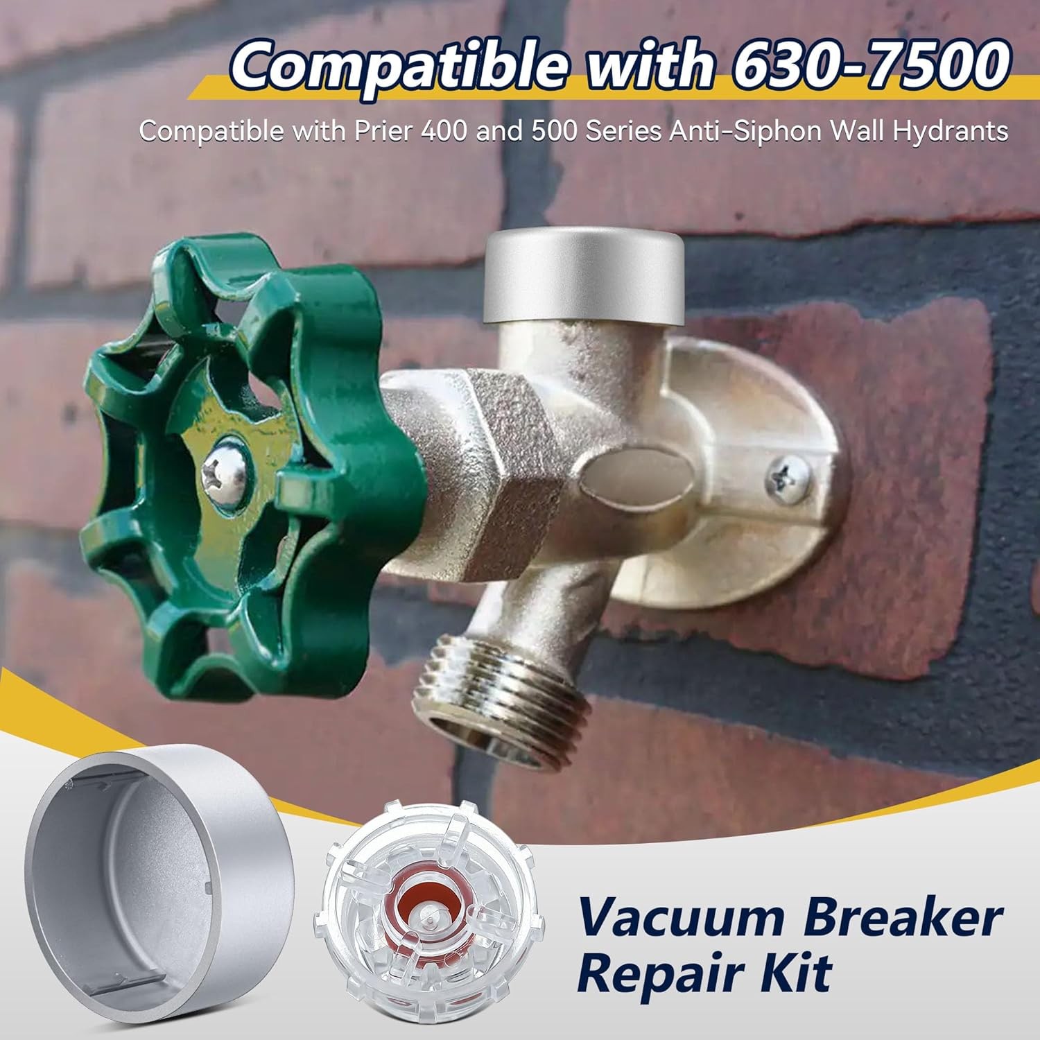 2 Pack Vacuum Breaker Repair Kit Compatible with 630-7500, Compatible with Prier