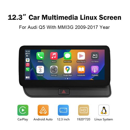 12.3' Wireless Carplay For Audi Q5 SQ5 Stereo Multimedia TouchScreen Autoradio