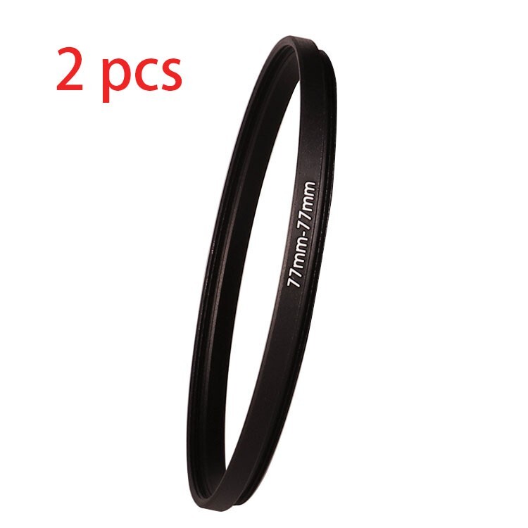2 PCS 77-77 Step Spacer tube filter extension ring Adapter male female 77mm