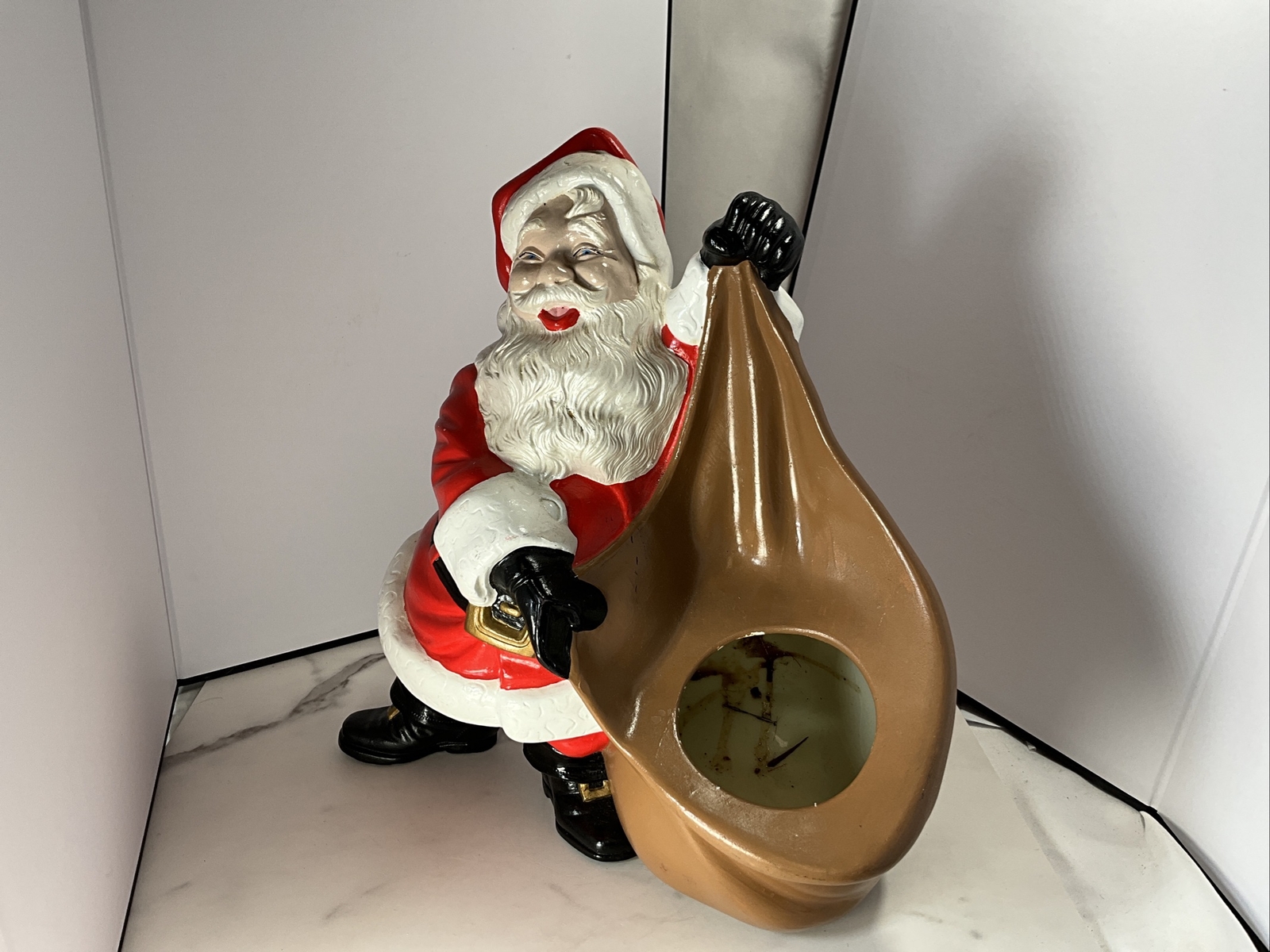 Vintage 1970 Byron Ceramic Santa Planter