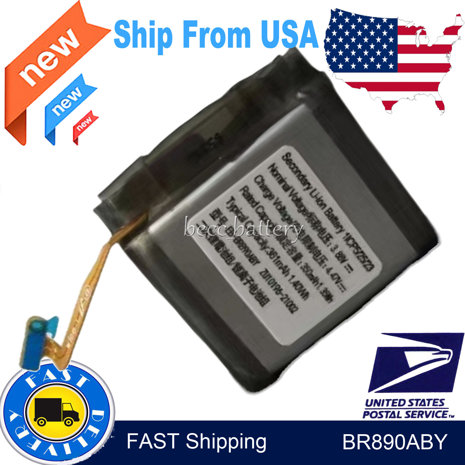 New Battery For Samsung Galaxy Watch 4 Classic (46mm SM-R890N)/(44mm SM-R870)