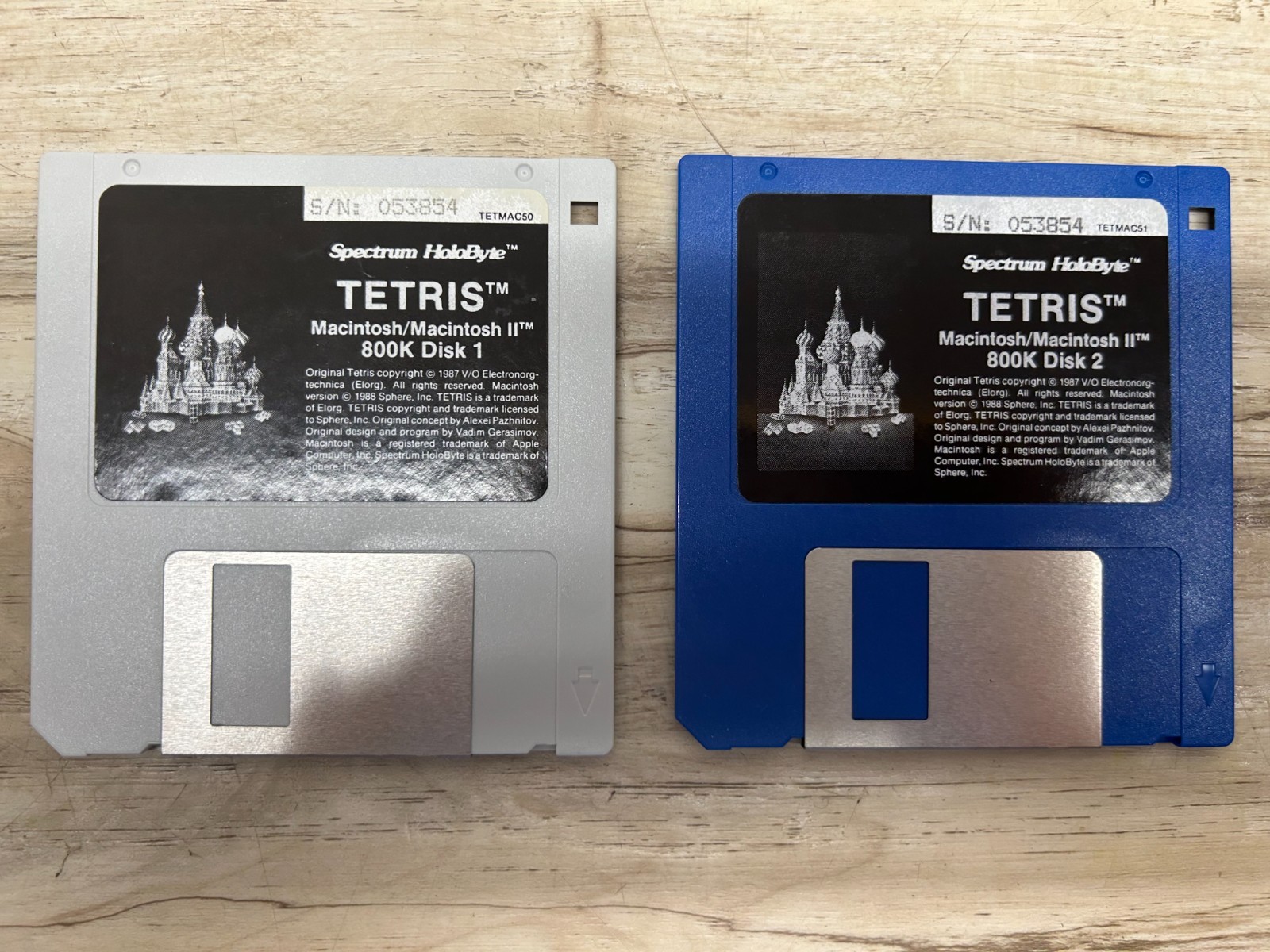Vtg 1988 Tetris Game For Mac 3.5 Floppy Disc Set Of 2 By Spectrum HoloBite