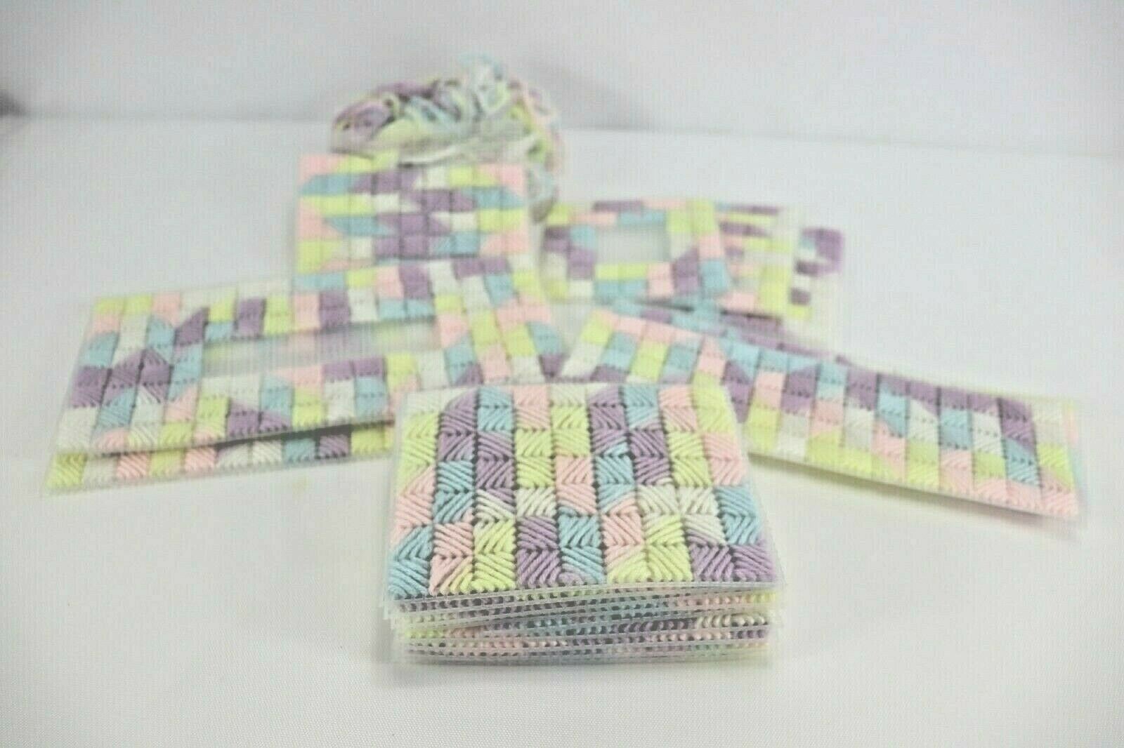 Crochet Tissue Holder Pieces Yarn DYI Craft Add your own touch to complete NEW