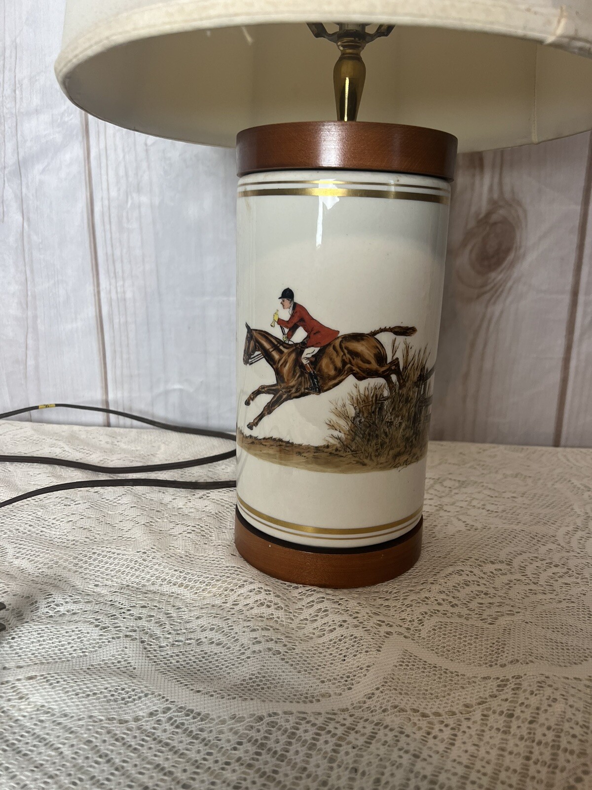 "Cyril Gorainoff Hand-Painted Table Lamp"