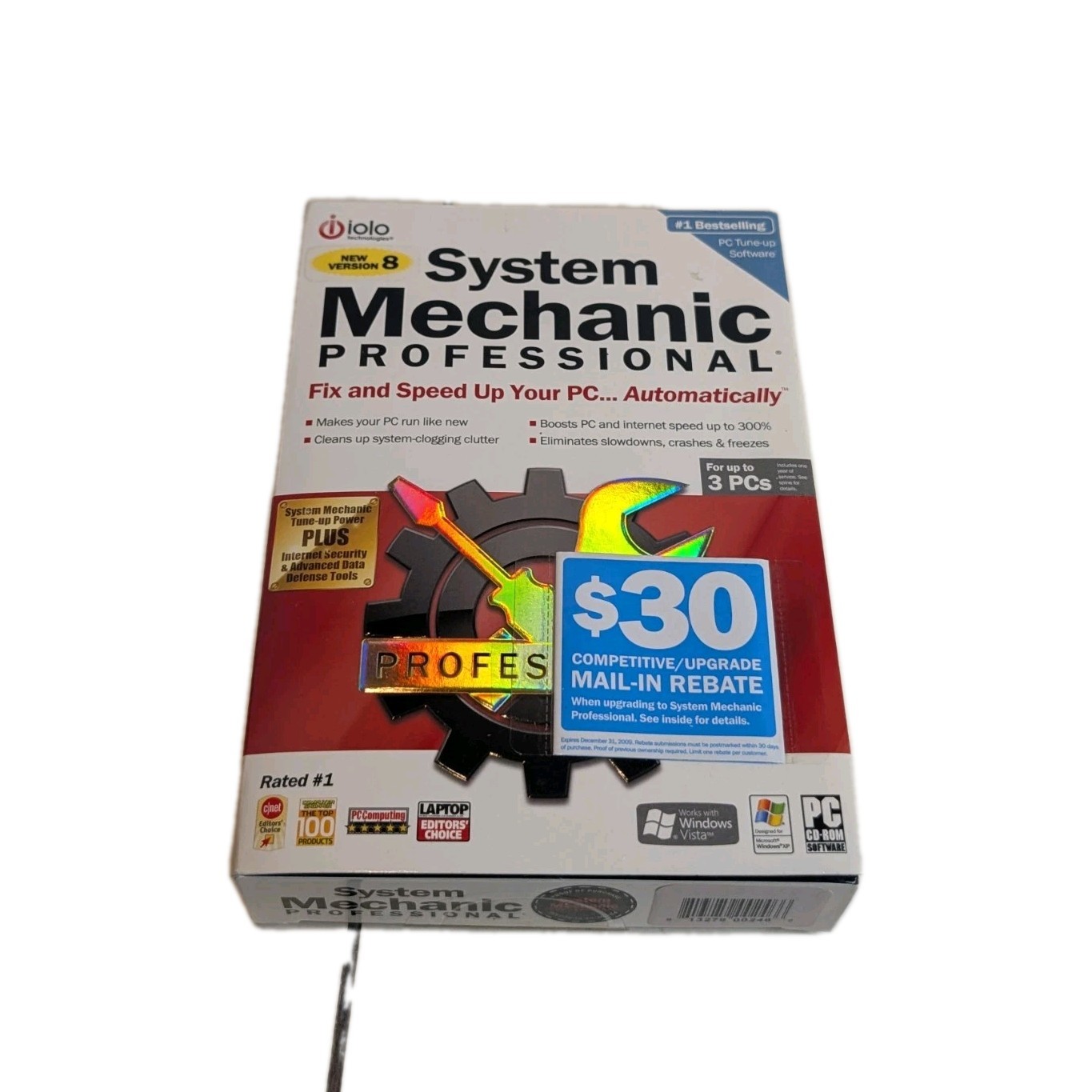 System Mechanic Professional Version 8 PC CD-ROM Software For Windows Vista XP U