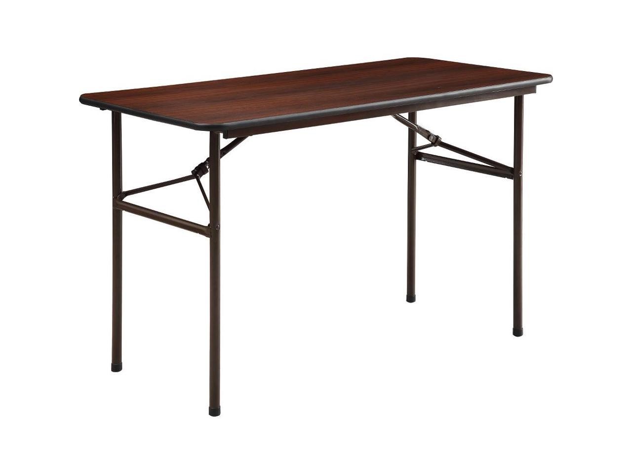Folding Table, 48"x24"x29", Mahogany