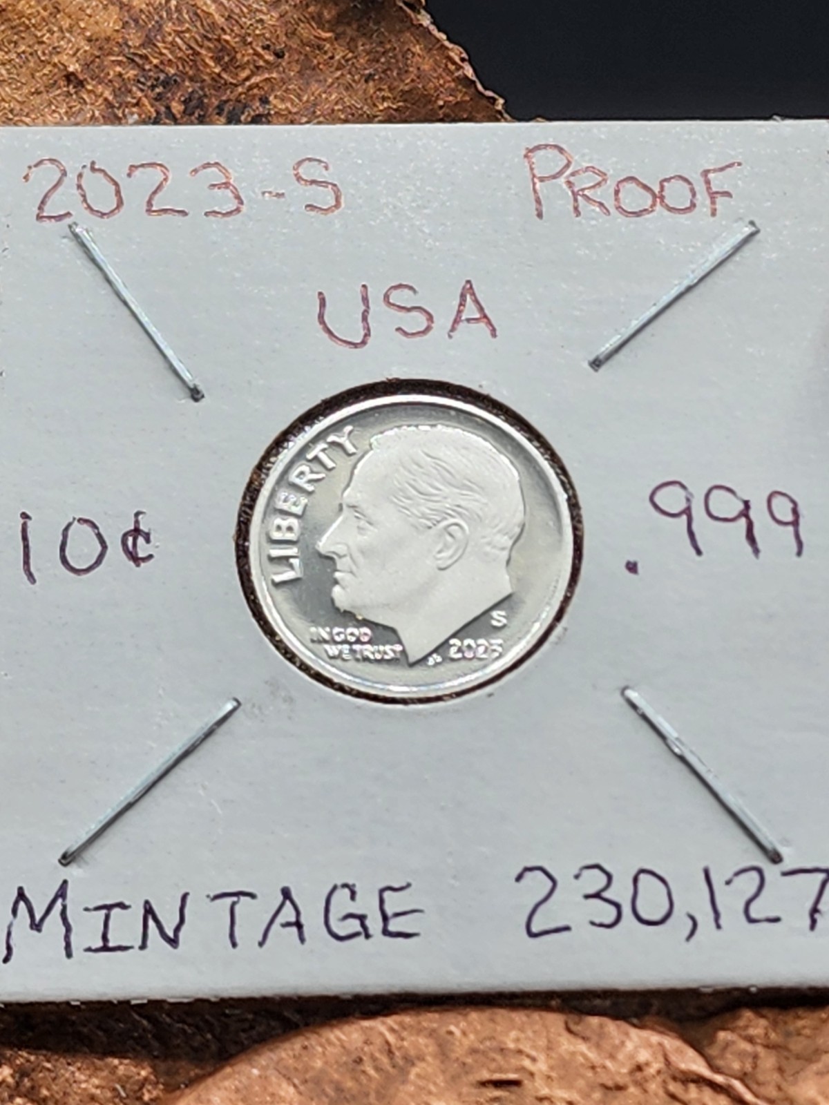 2023-S Silver Proof Roosevelt Dime U.S. Mint Uncirculated Coin 99.9 % Silver