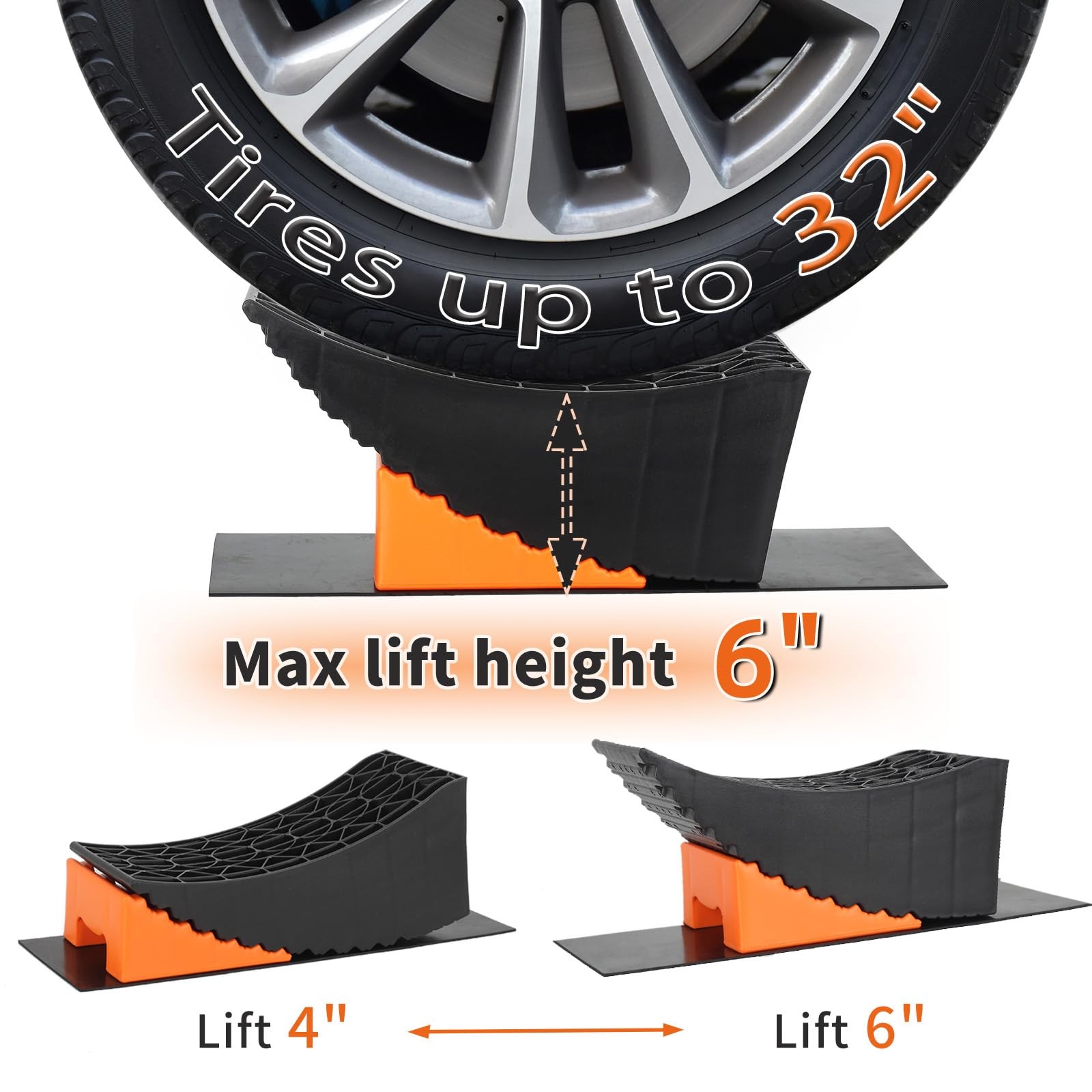 OULEME Orange RV Leveler XL 2 Pack