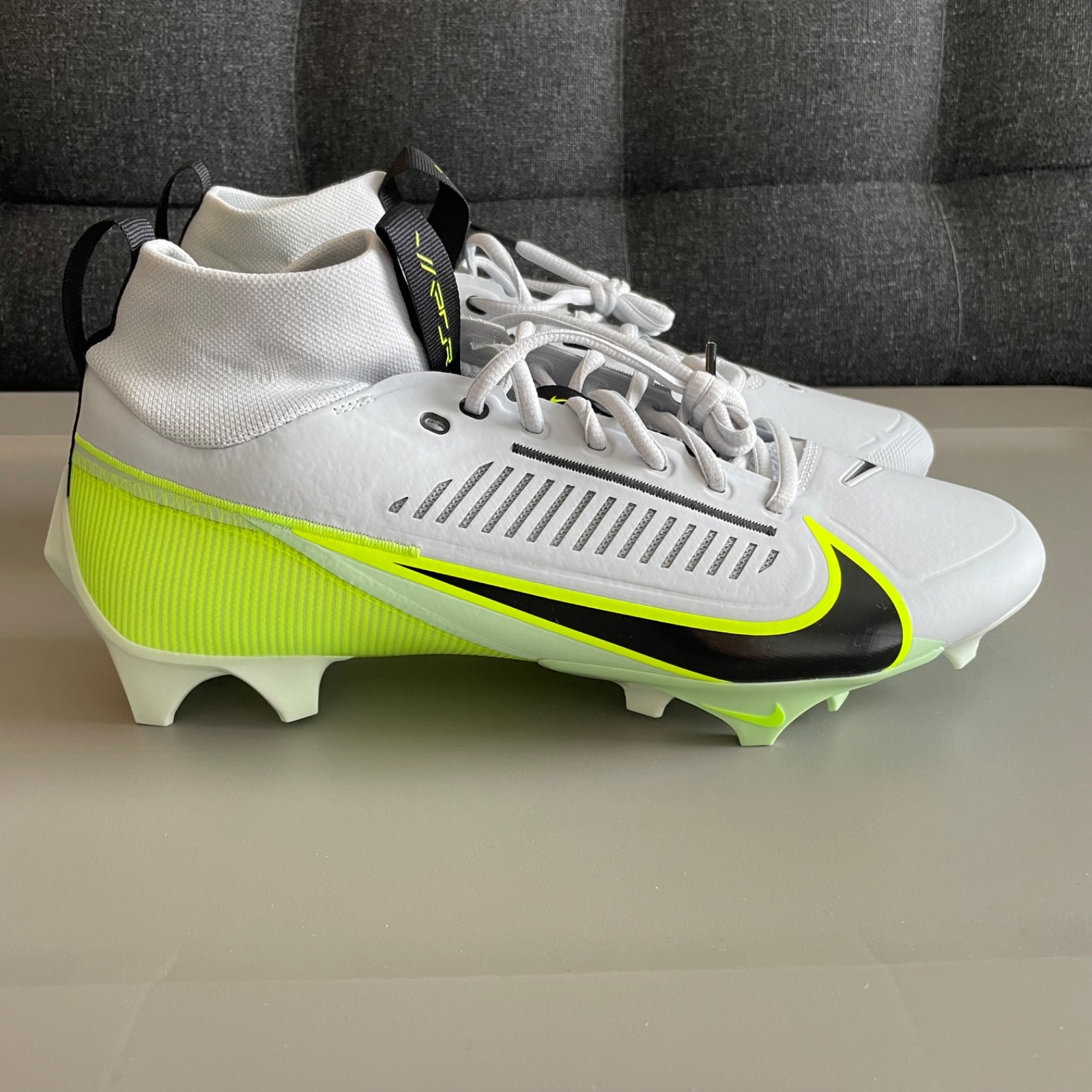 Nike Vapor Edge Pro 360 2 Football Cleats Platinum DA5456-004 Men's NEW NBY