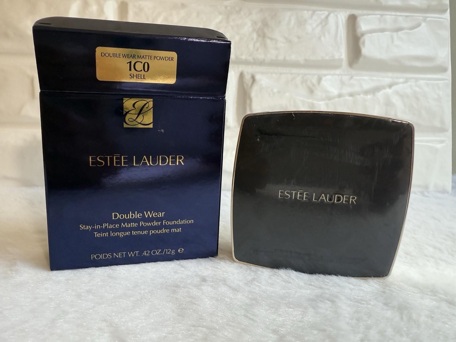 ~1C0 Shell~  ESTEE LAUDER Double Wear Stay-in-Place Powder Foundation, NEW