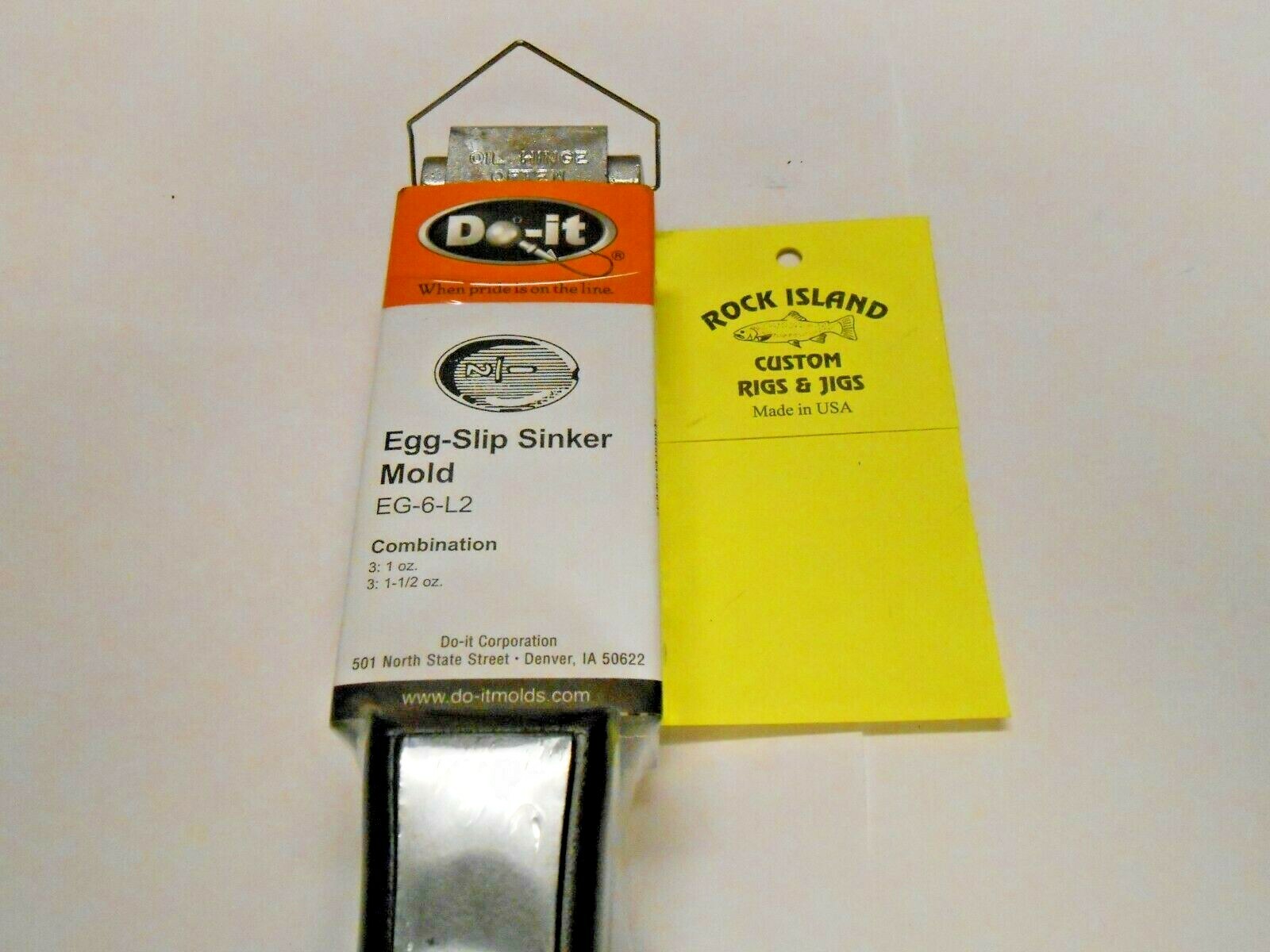 1122 DO-IT EGG SINKER MOLD 1, 1-1/2 oz Free Shipping