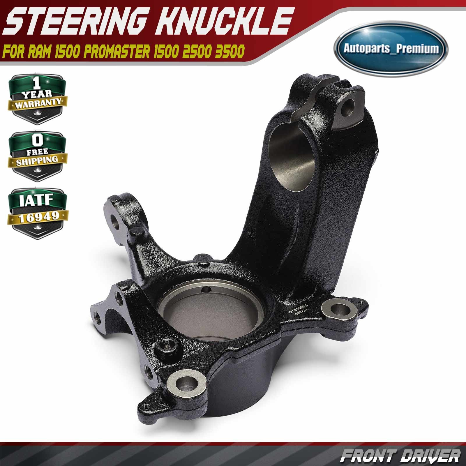 Front Left Steering Knuckle for Ram 1500 2018 ProMaster 1500 2500 3500 2014-2024
