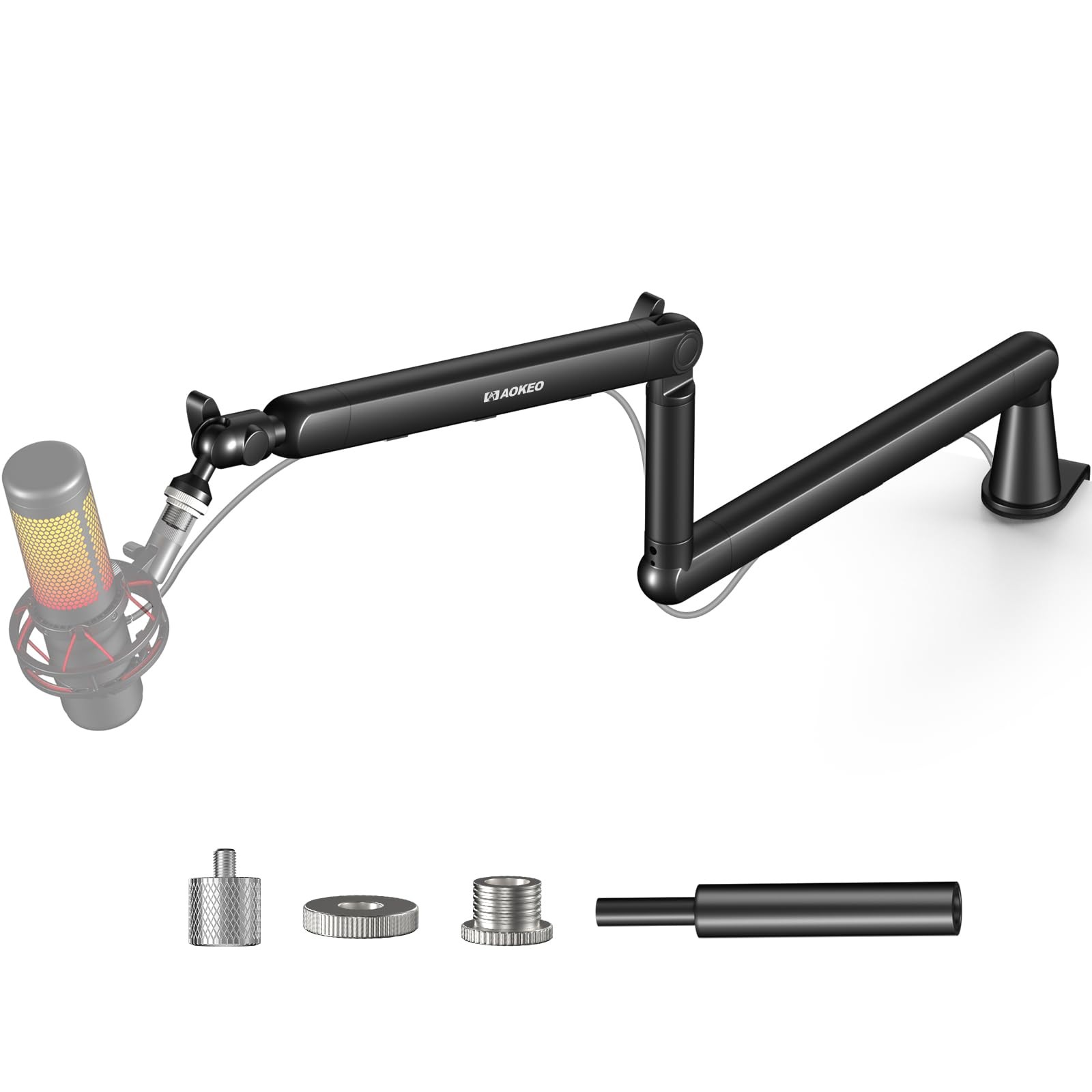 Microphone Arm,AK-55 Desk Low Profile Adjustable Mic Boom Arm Stand,Suitable ...