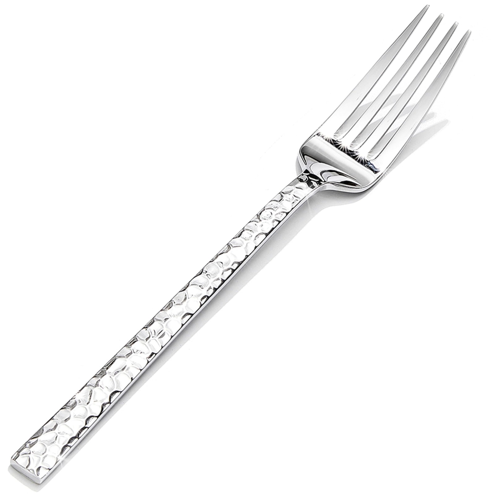 4 Piece Hammered Dinner Forks Set,18/10 Stainless Steel Forks, 8 Inch | Heavy...