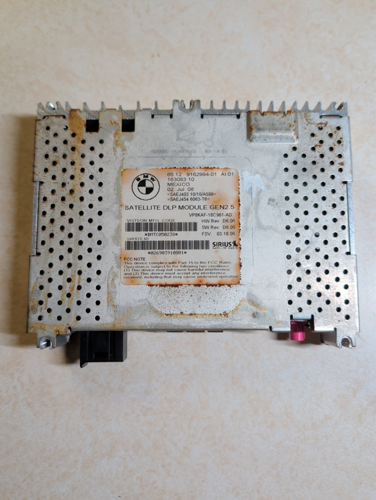 2006-2009 BMW E60 E90 E92 Satellite Radio Module Gen2.5 Sirius 9162994 TESTED