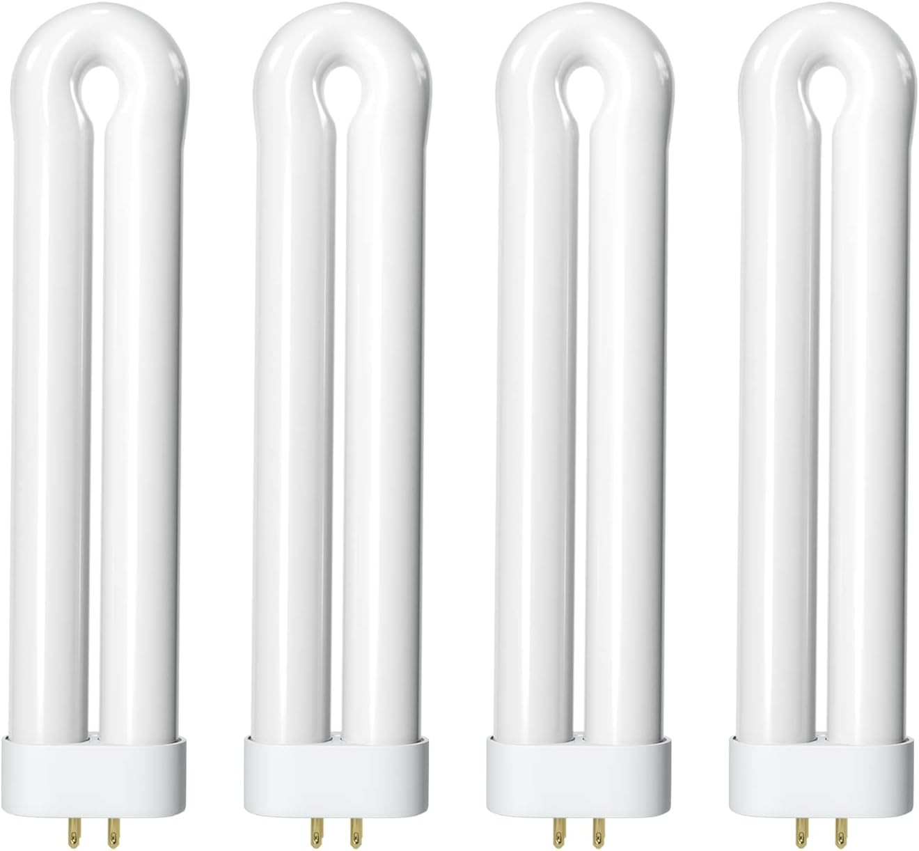 Bug Zapper Replacement Light Bulb, 15W, 4-Pin Base, U-Shaped, 4 Pack