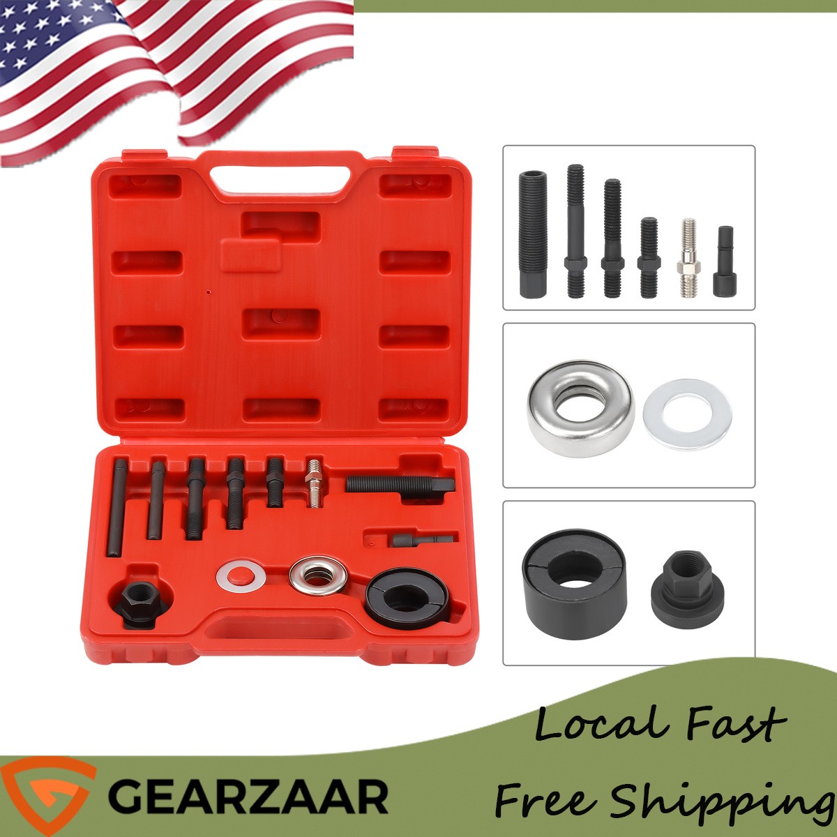 Power Steering Pump Pulley Remover & Installer Tool kit track 13Pcs new 13pc