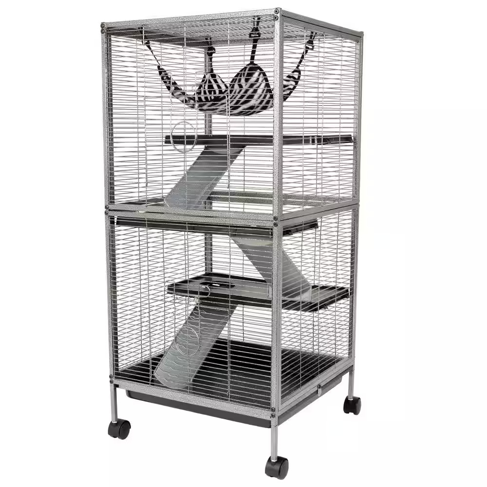 Living Room Series Critter Home with Hammock - 20.5 In. X 20.5 In. X 44.75 In.