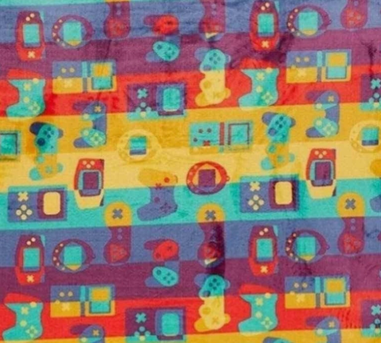 Video Gaming Gamer Soft Plush Throw Blanket 5' x 6 ft - The Big One - New